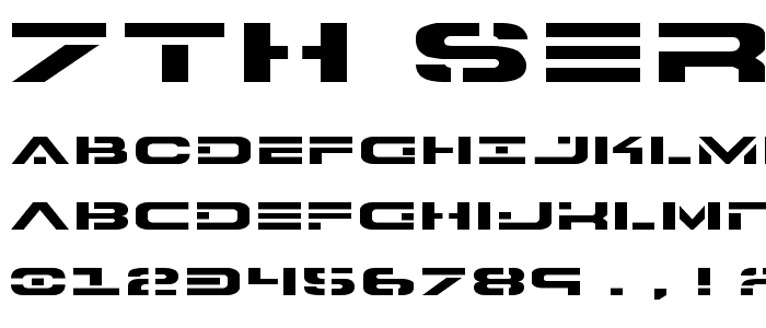 7th Service Expanded font